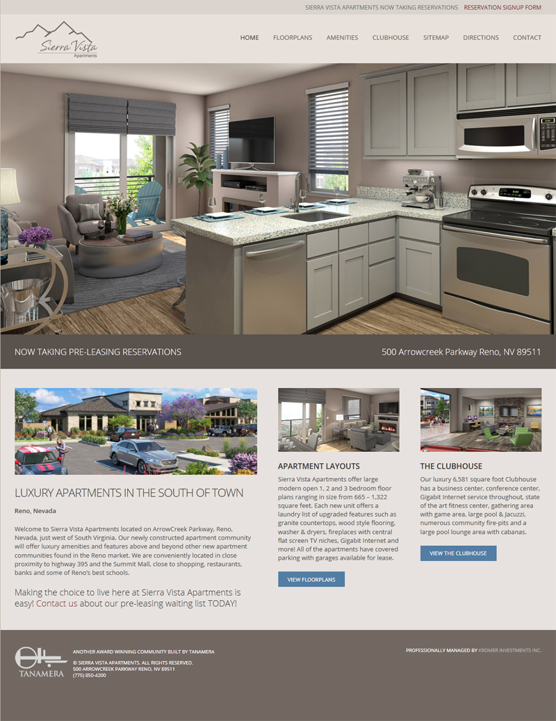 Sierra Vista Apartments Launches New Website