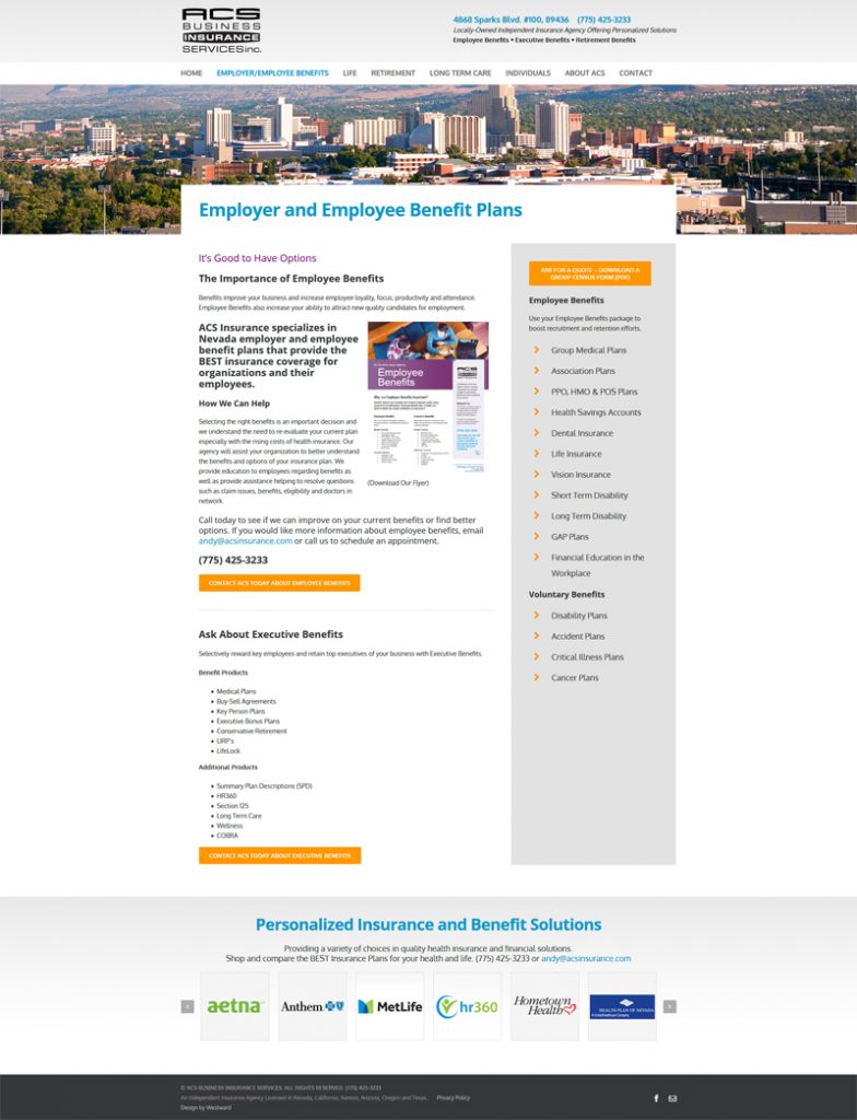 Best Reno Insurance Agency ACS Insurance Westward Strategy